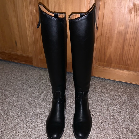 Vogel custom dress boots pull on calfskin w/ gusset 6-1/2-7 WIDE CALF black - Picture 2 of 15
